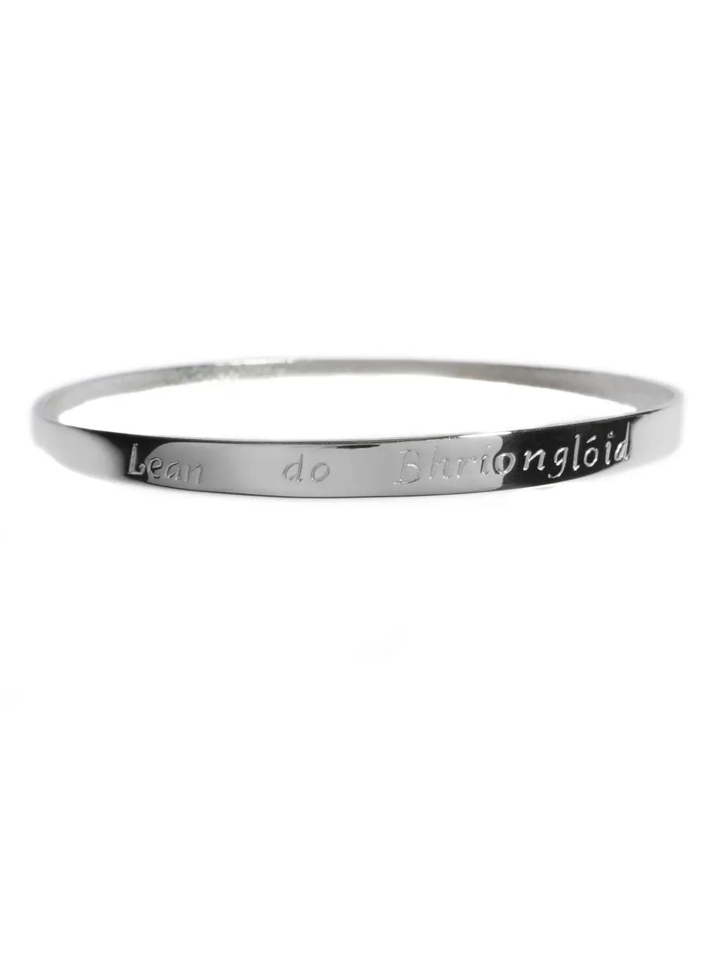 Follow Your Dream Silver Bangle Small