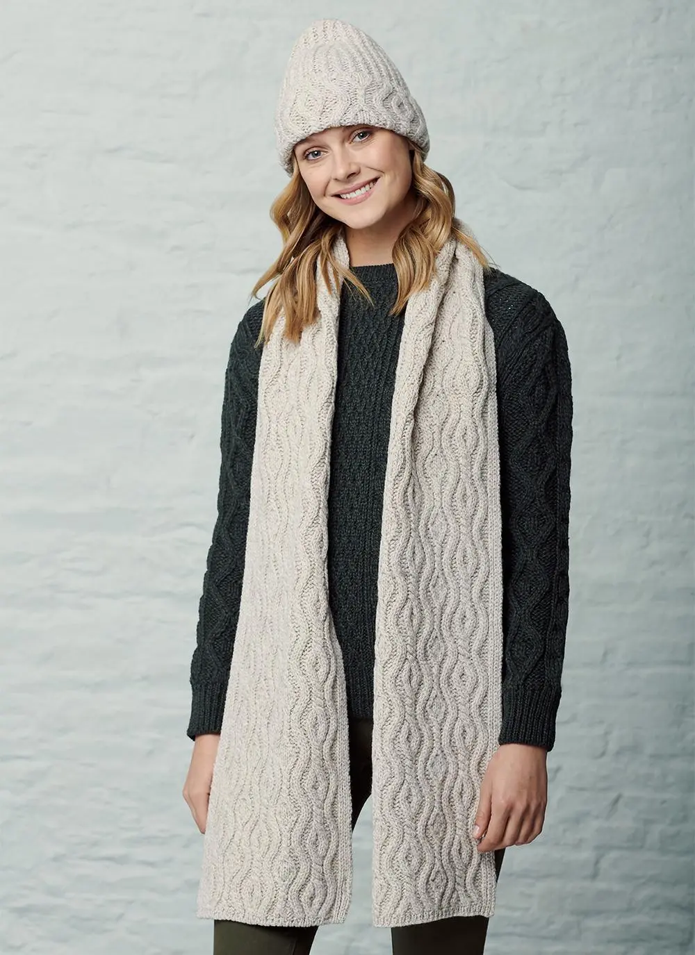 Cable Hat & Scarf Set
