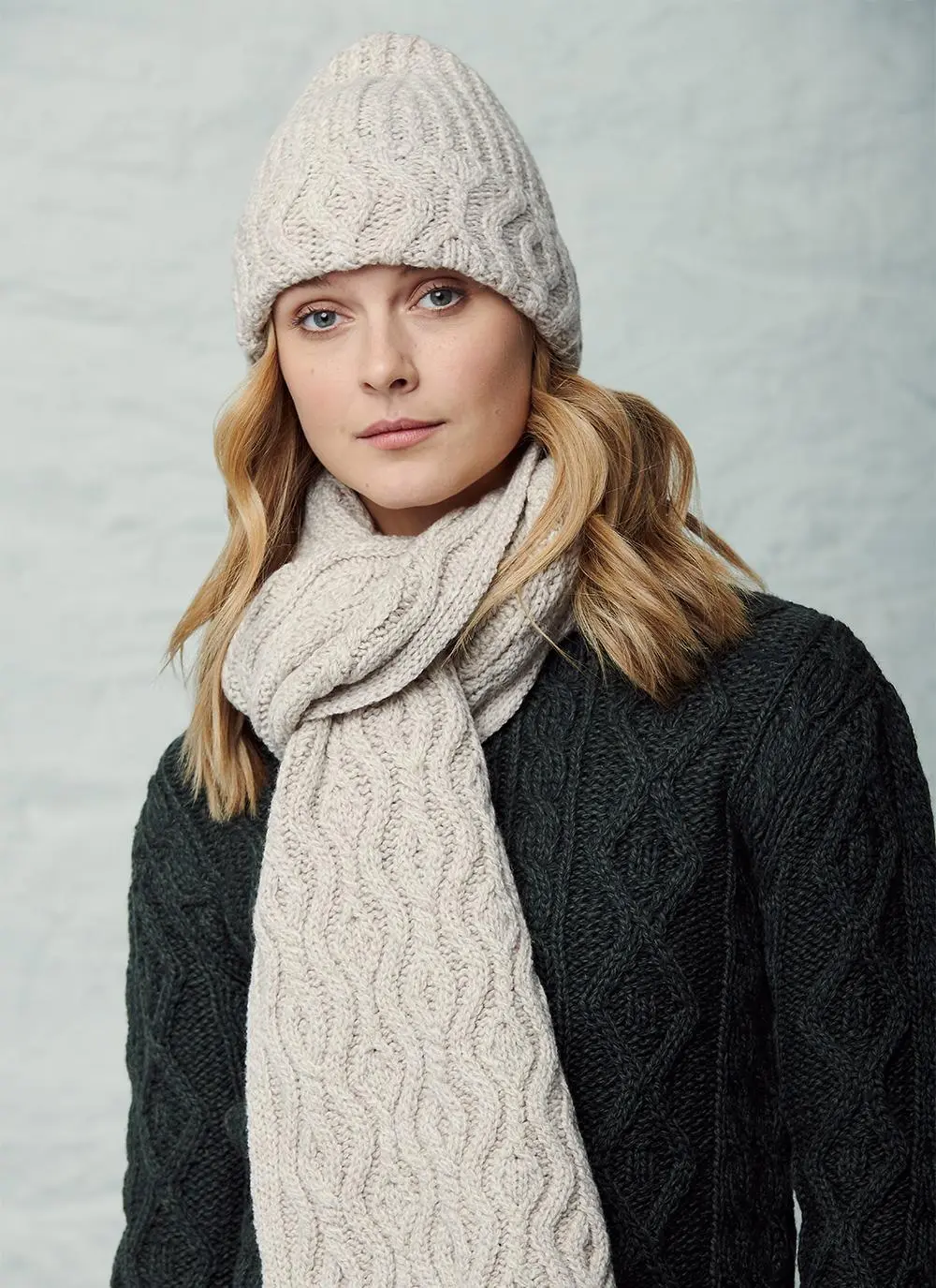 Cable Hat & Scarf Set