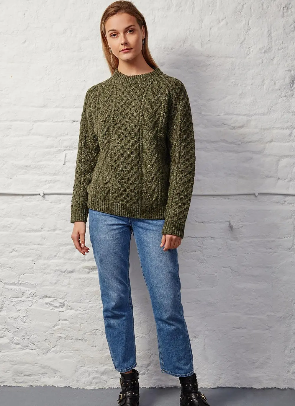 Traditional Hand-Knit Aran Sweater