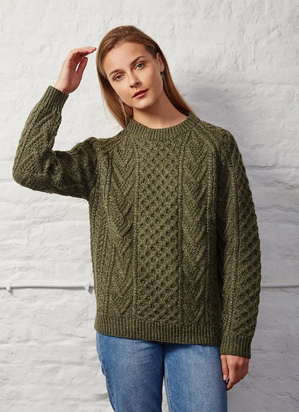 Traditional Hand-Knit Aran Sweater