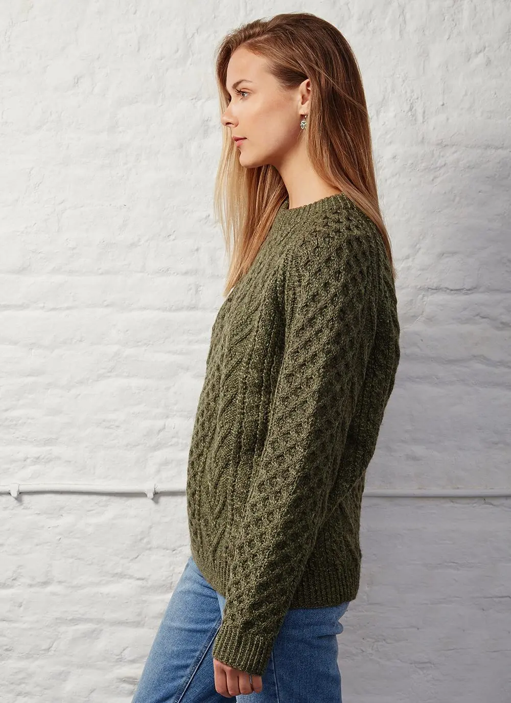 Traditional Hand-Knit Aran Sweater