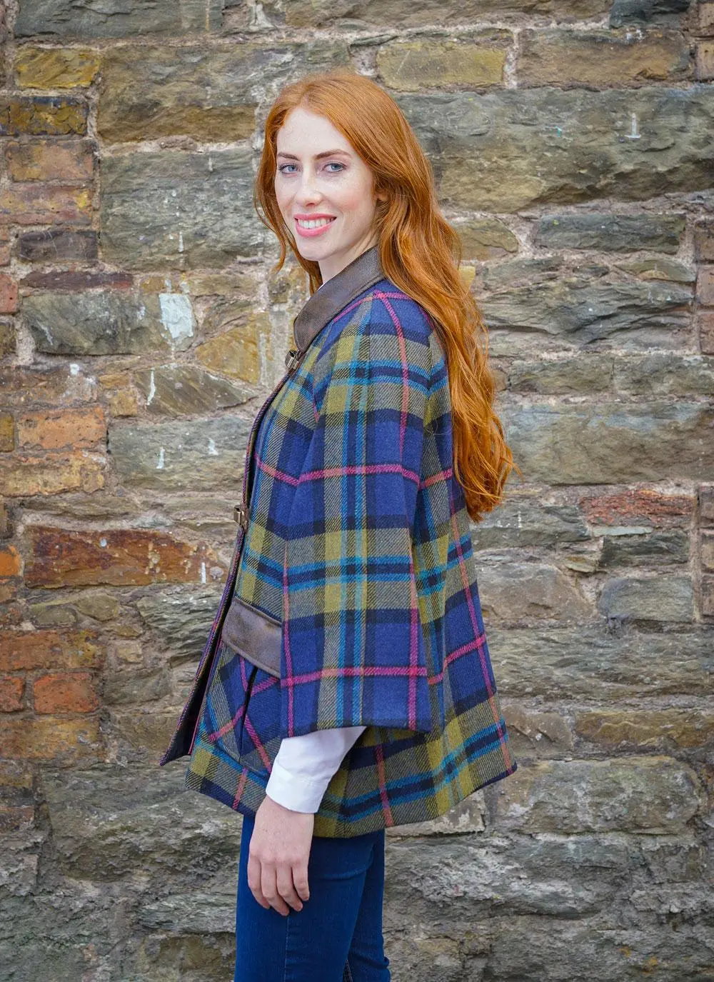 Ladies Tartan Wool Cape