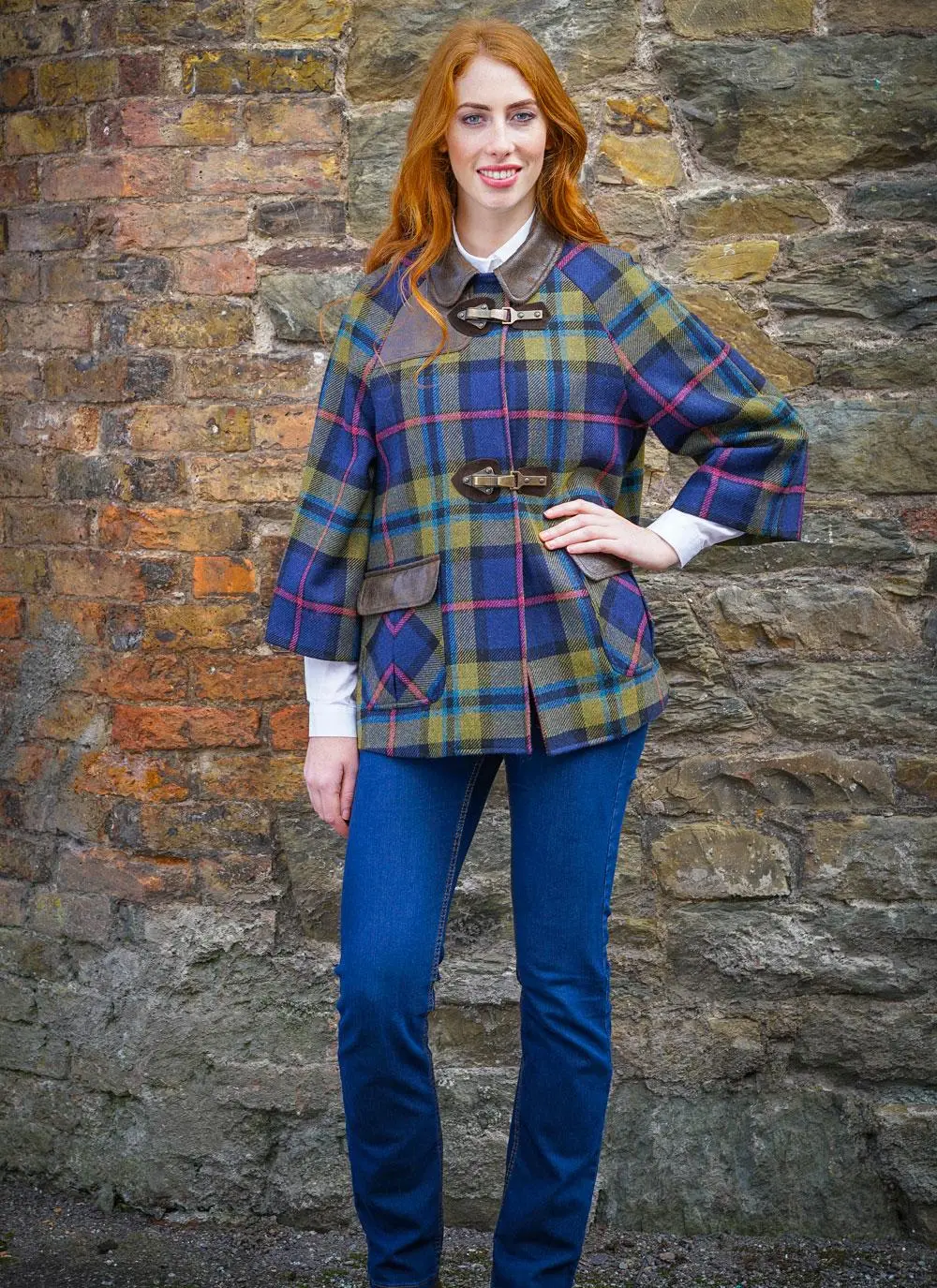 Ladies Tartan Wool Cape