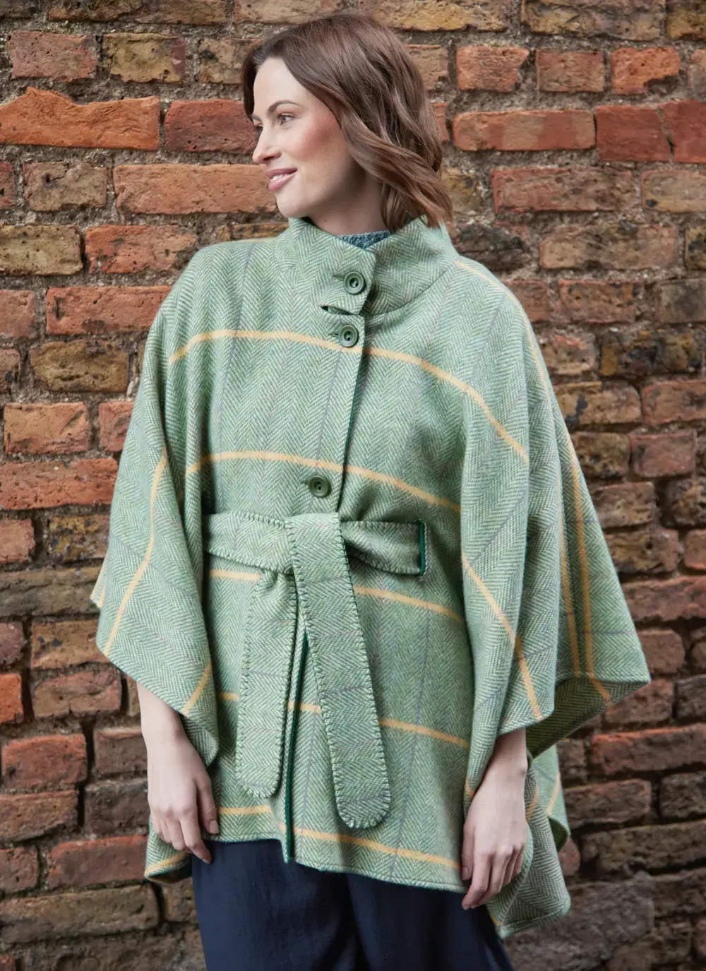 Lafo Belted Herringbone Cape