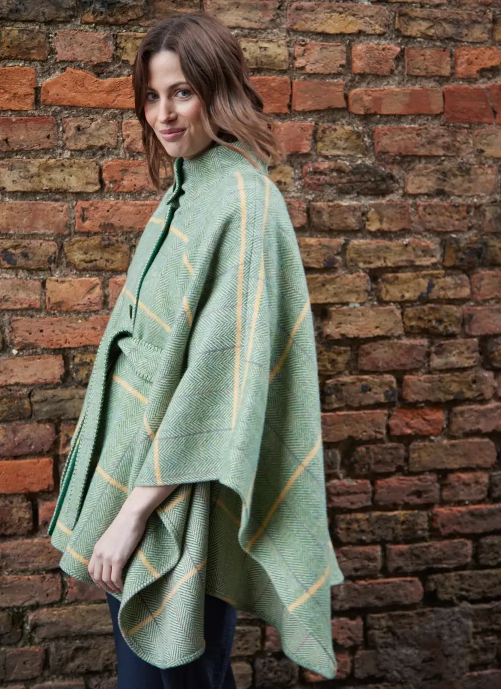 Lafo Belted Herringbone Cape