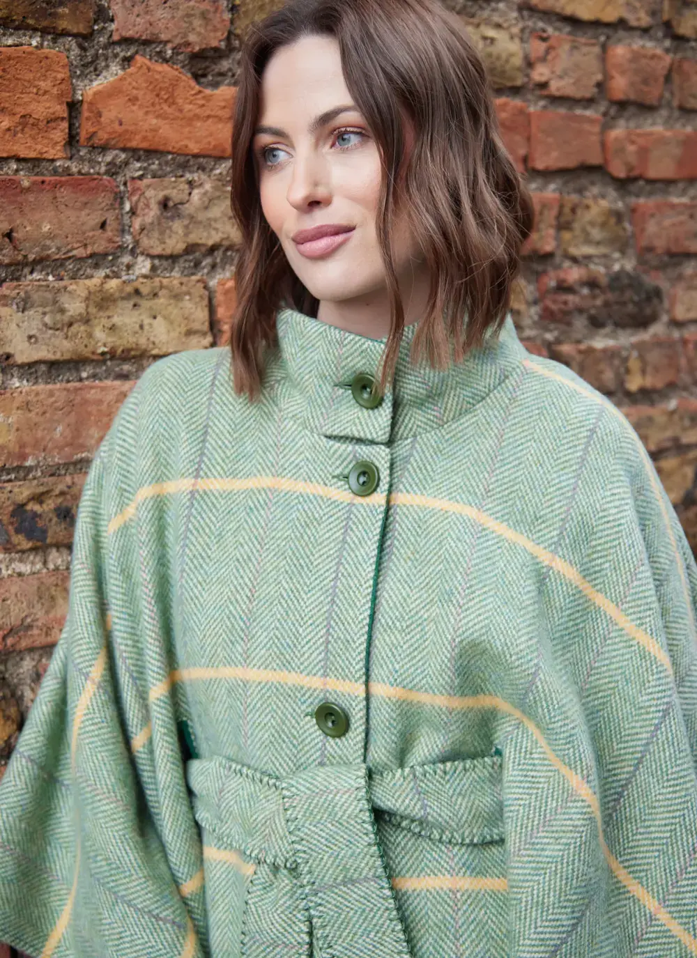 Lafo Belted Herringbone Cape
