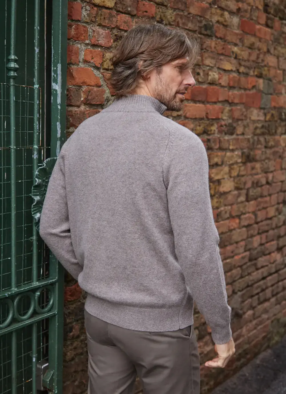 Lambswool Half Zip Sweater