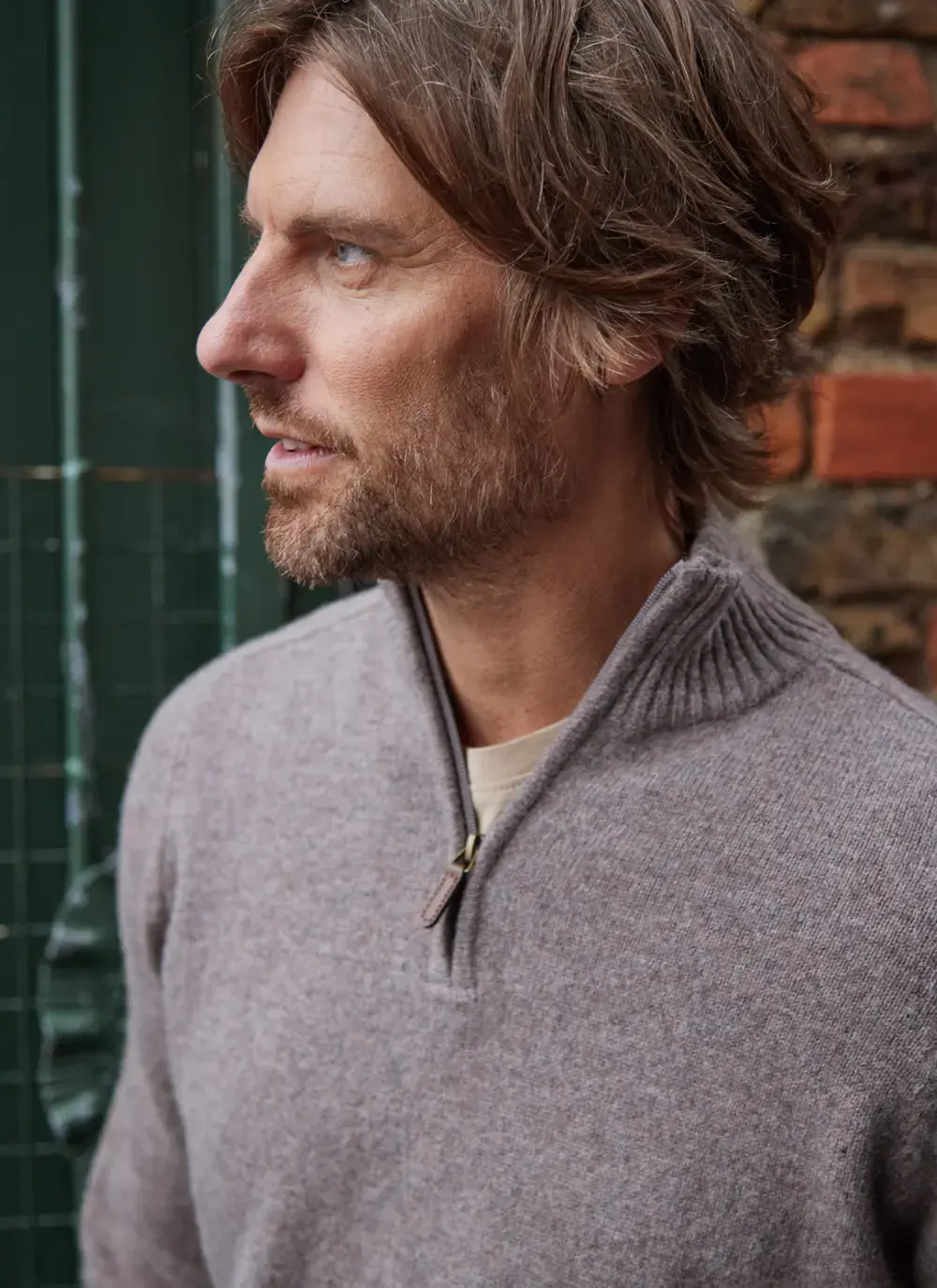Lambswool Half Zip Sweater