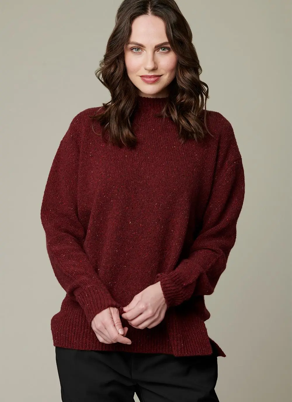 Lambswool High Crew Neck Sweater