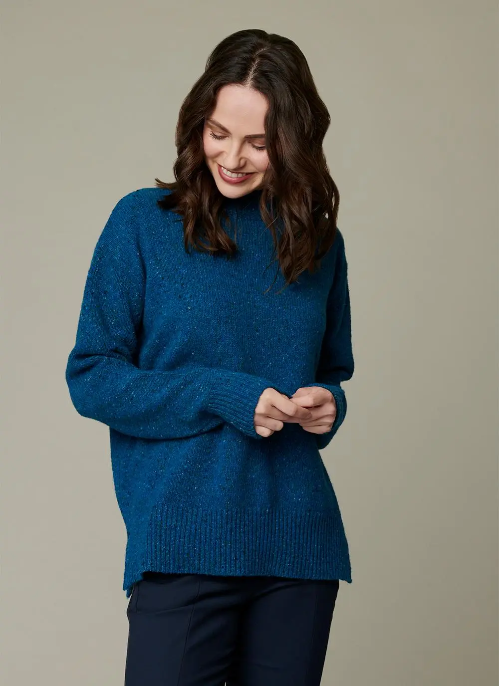 Lambswool High Crew Neck Sweater