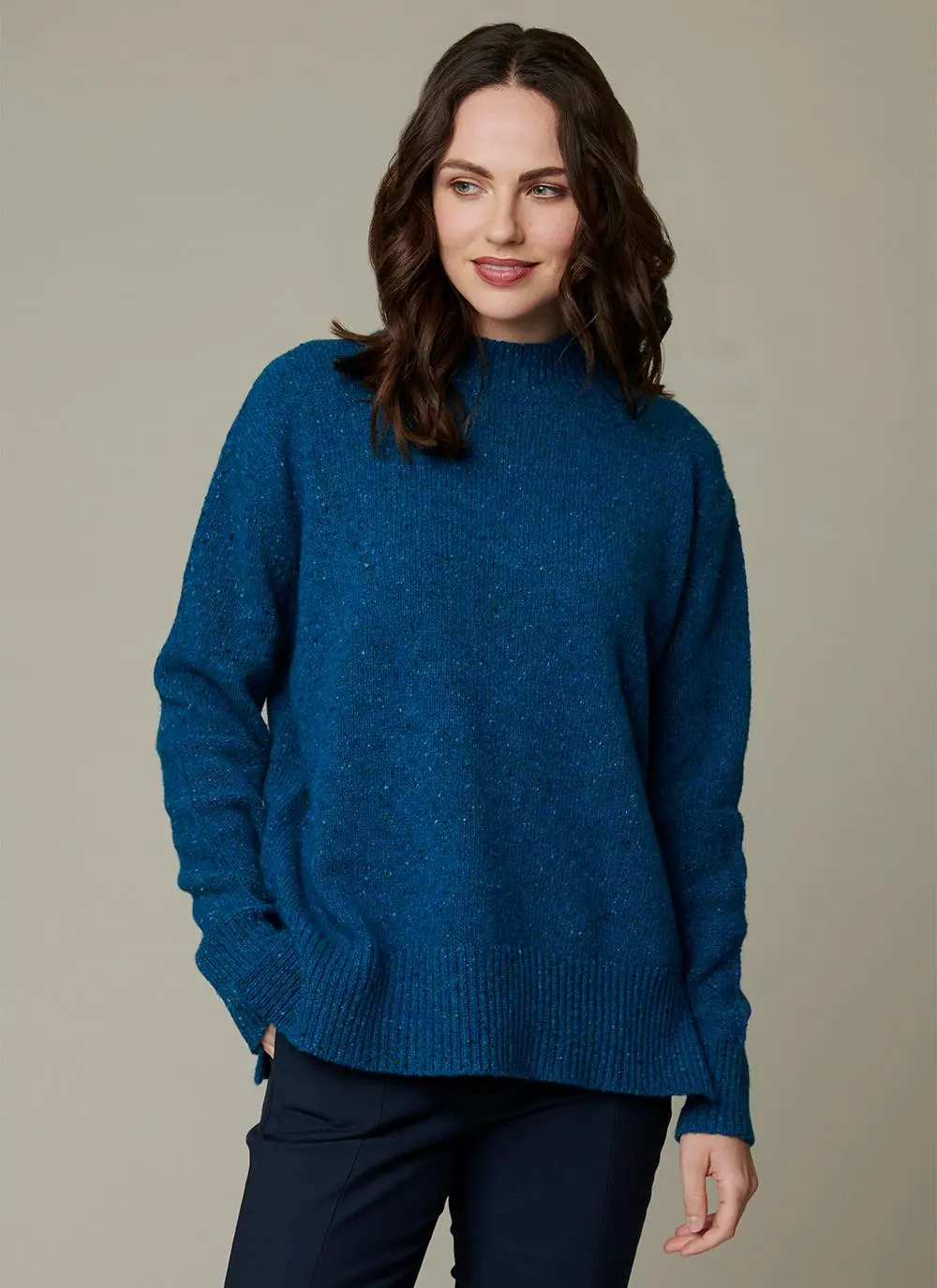 Lambswool High Crew Neck Sweater