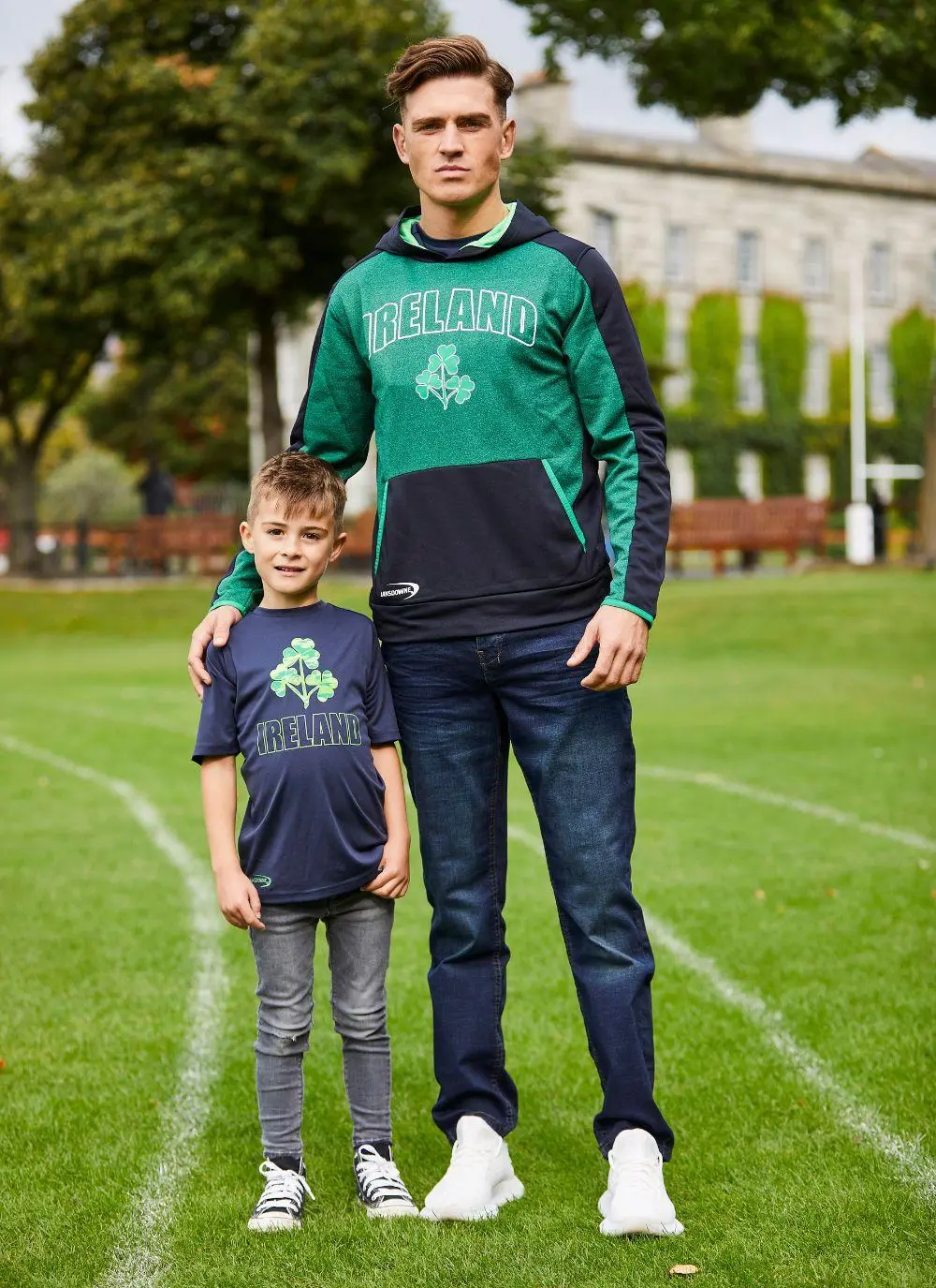 Unisex Lansdowne Triple Shamrock Ireland Performance Hoodie