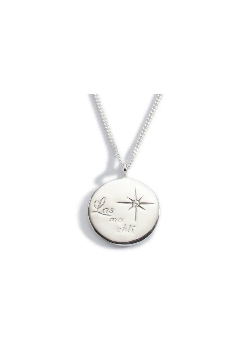 Sterling Silver Light My Way Large Diamond Pendant