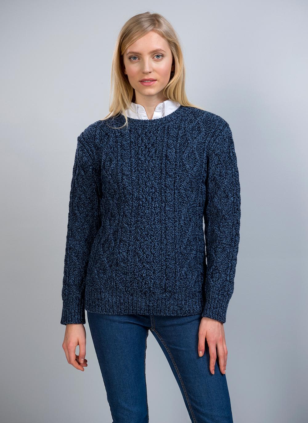 Lily Crewneck Aran Sweater | Blarney
