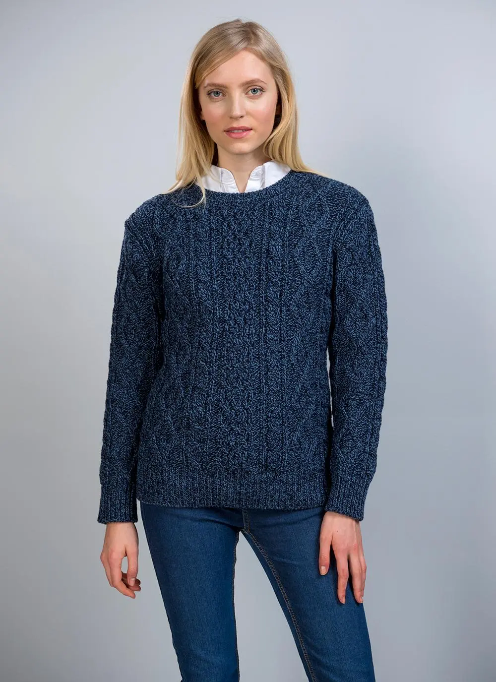 Lily Crewneck Aran Sweater