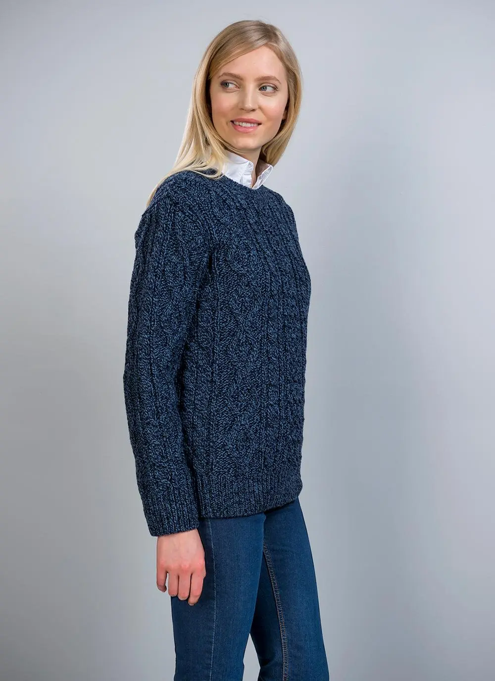 Lily Crewneck Aran Sweater