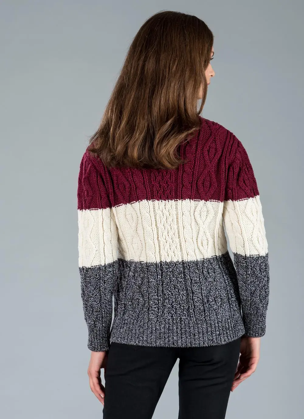 Lily Striped Aran Sweater