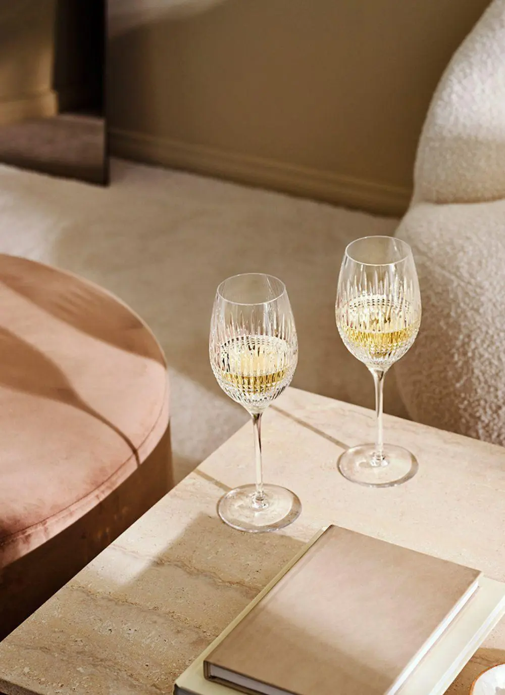 Waterford Crystal Lismore Diamond Essence Goblet Set of 2