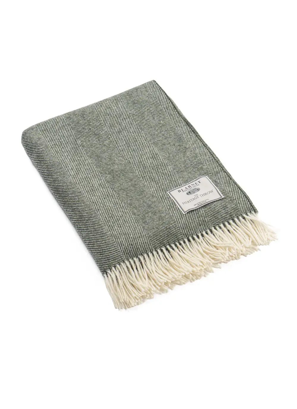 Loden Herringbone Highland Wool Throw