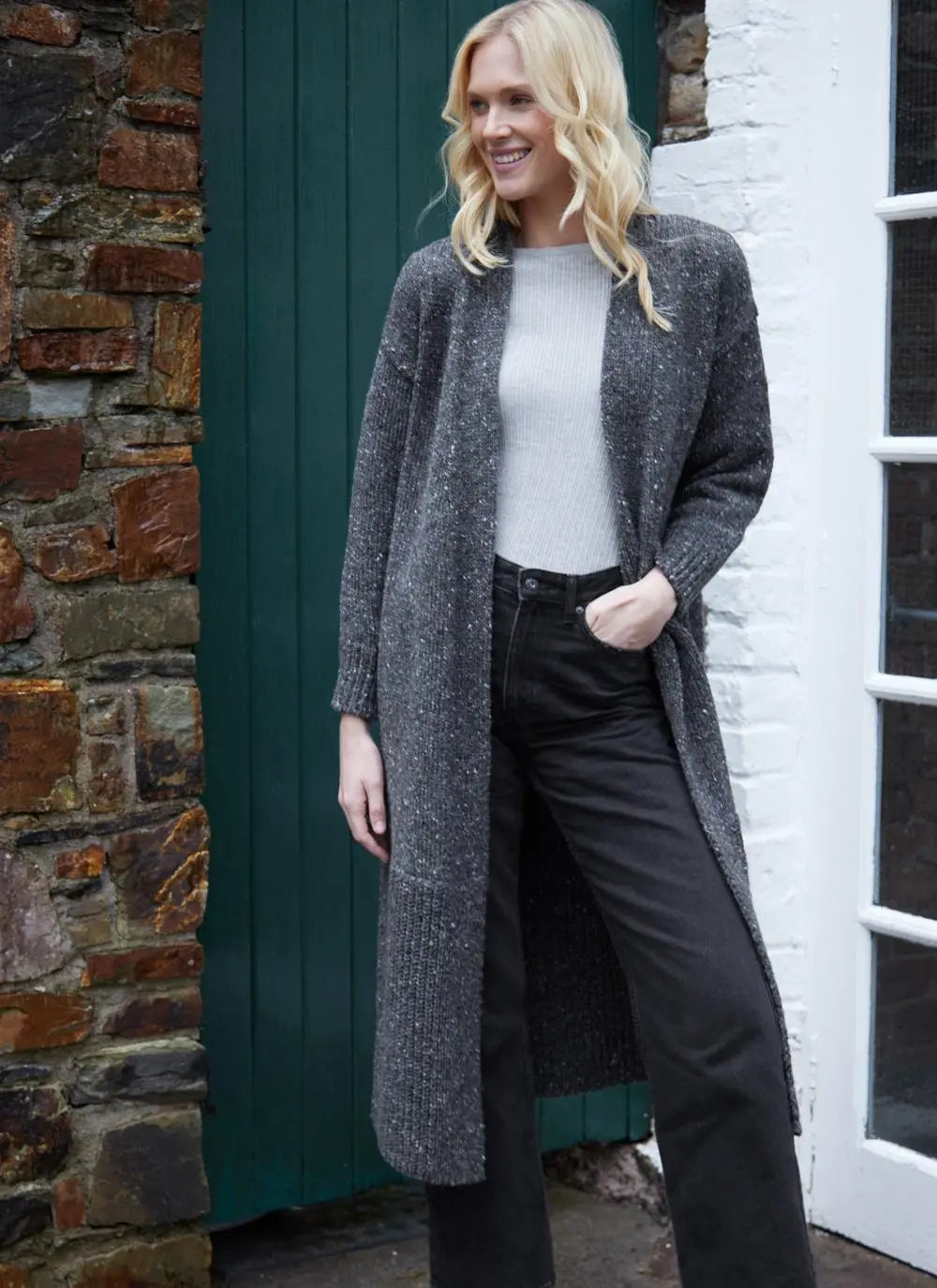 Killaloe Longline Tweed Cardigan 