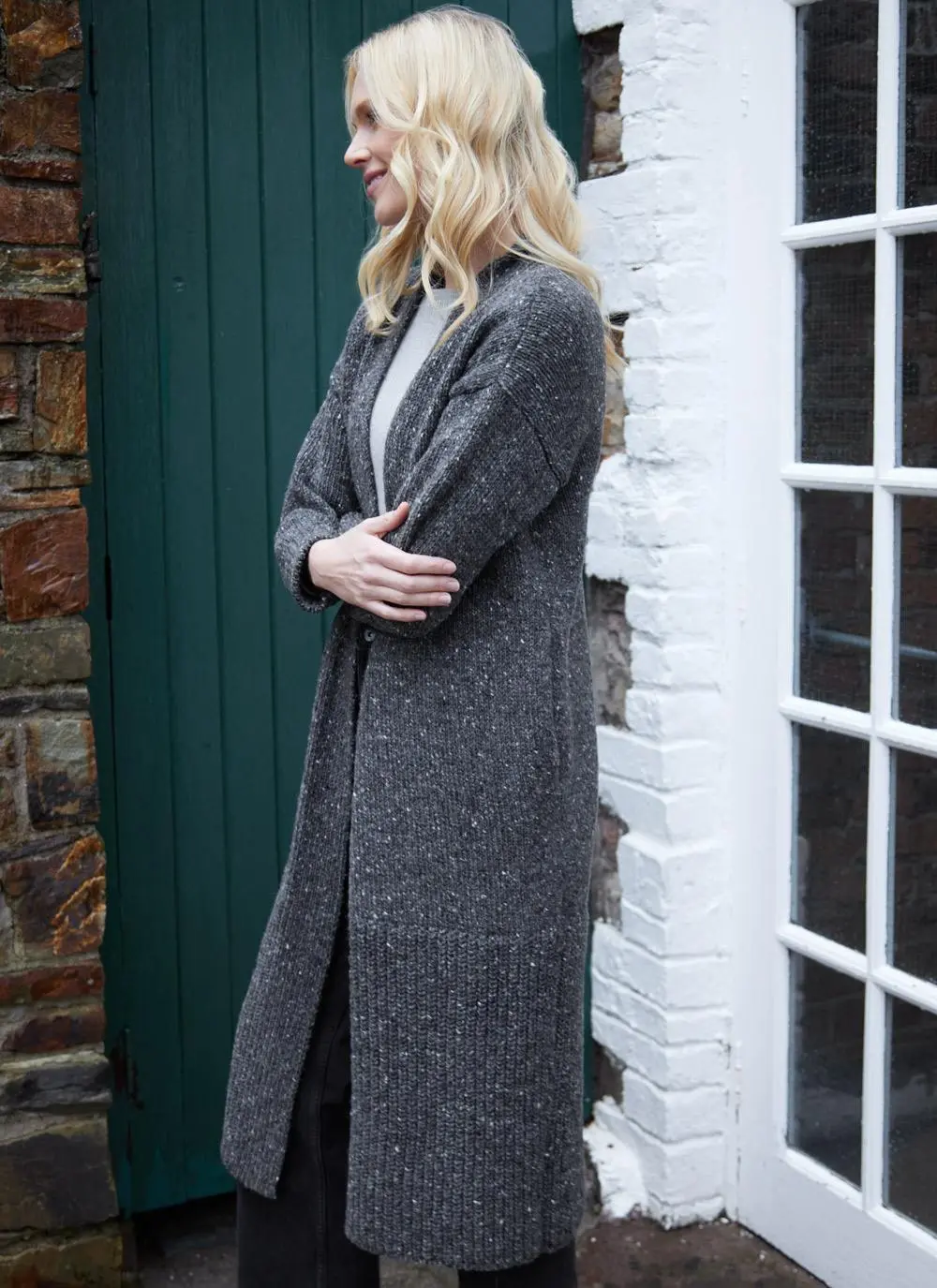 Killaloe Longline Tweed Cardigan 