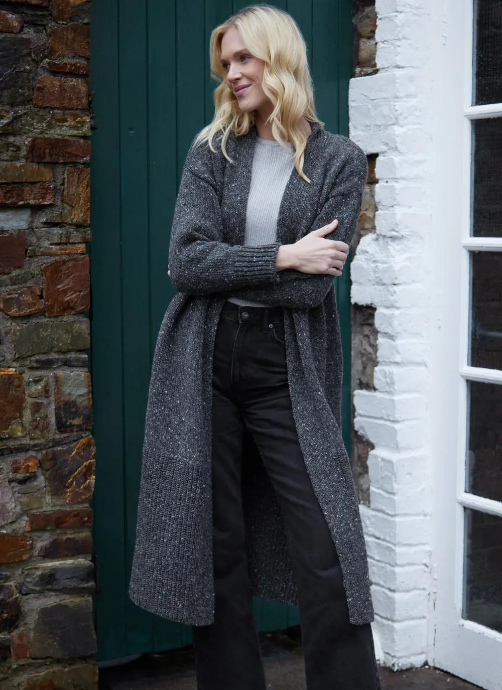 Killaloe Longline Tweed Cardigan 