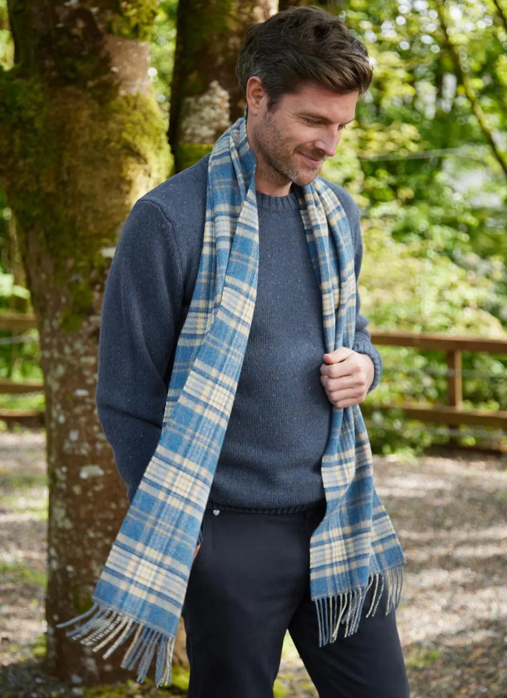 Long Lambswool Fringed Scarf