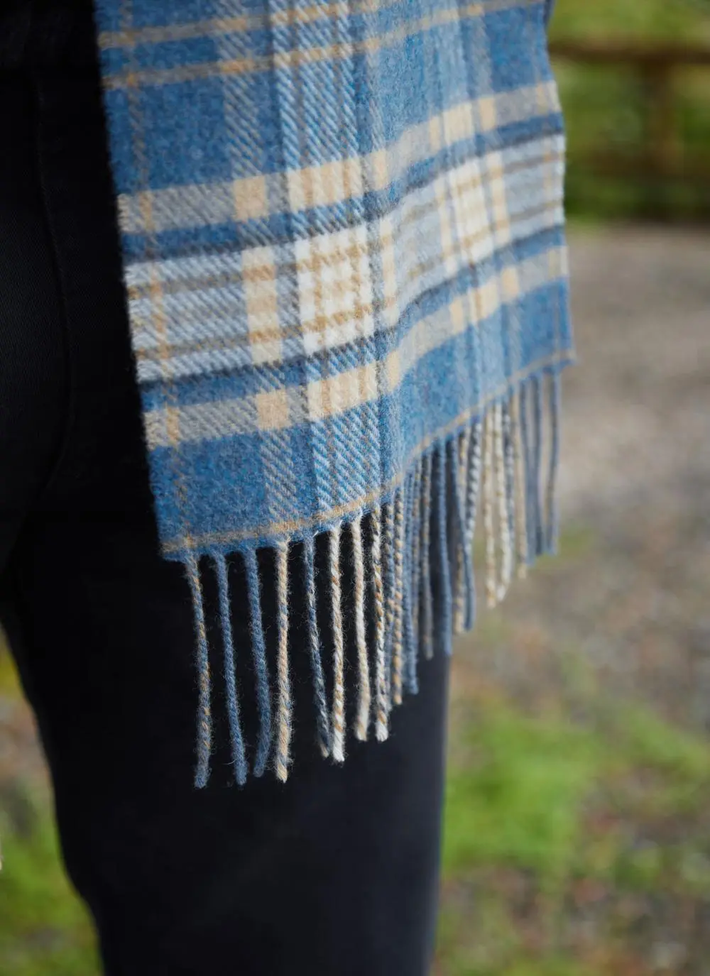 Long Lambswool Fringed Scarf