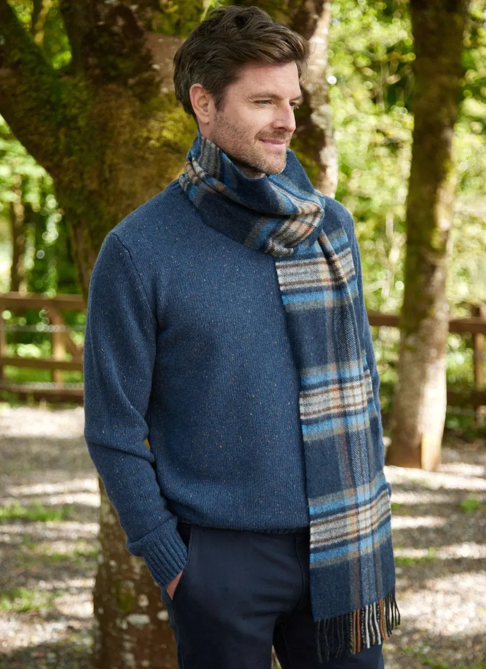 Long Lambswool Fringed Scarf