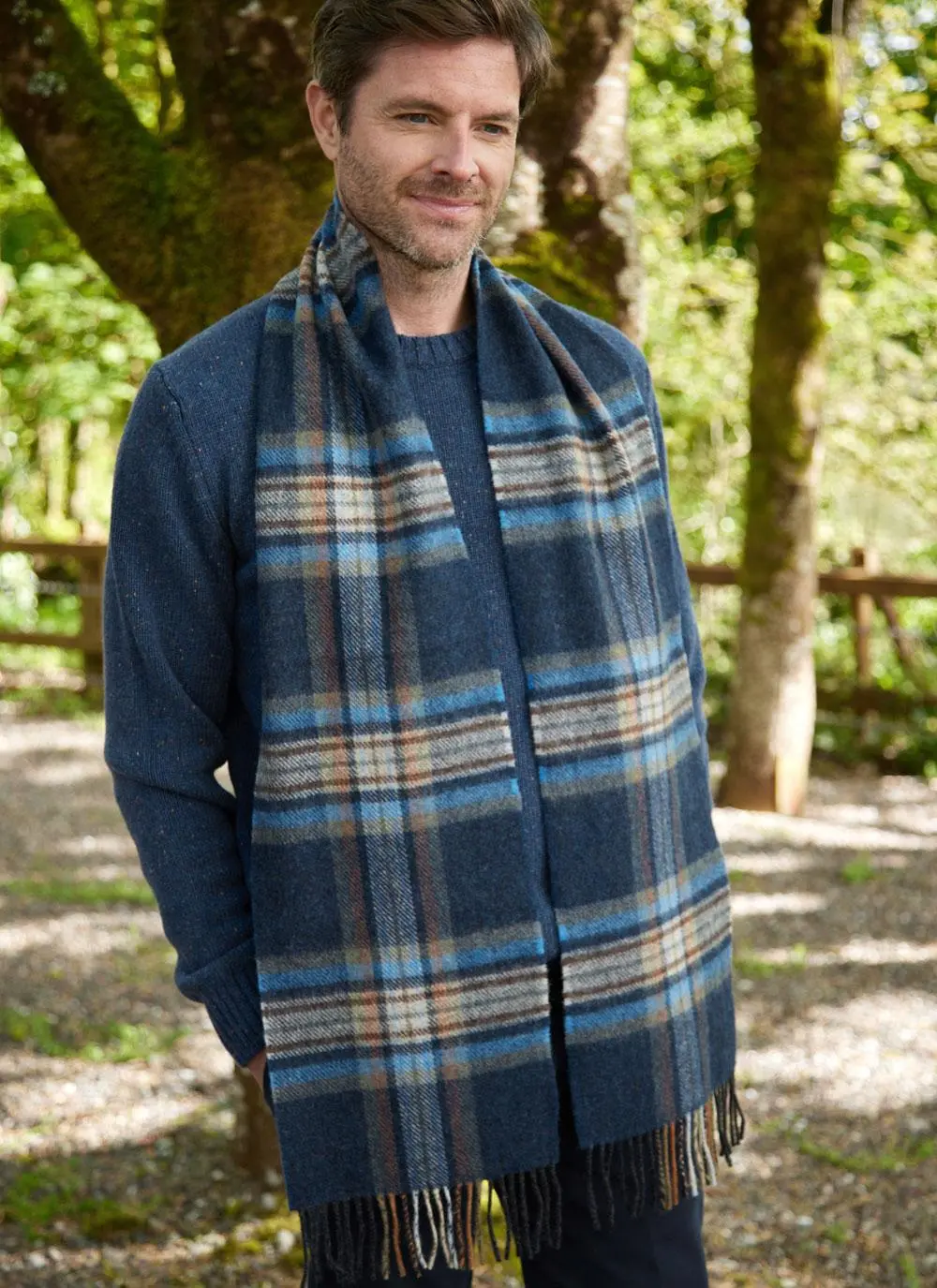 Long Lambswool Fringed Scarf