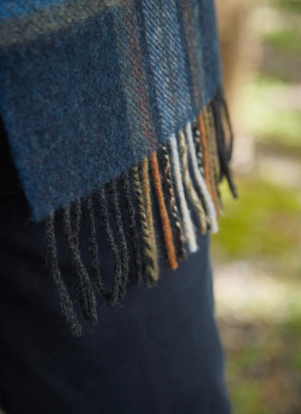 Long Lambswool Fringed Scarf