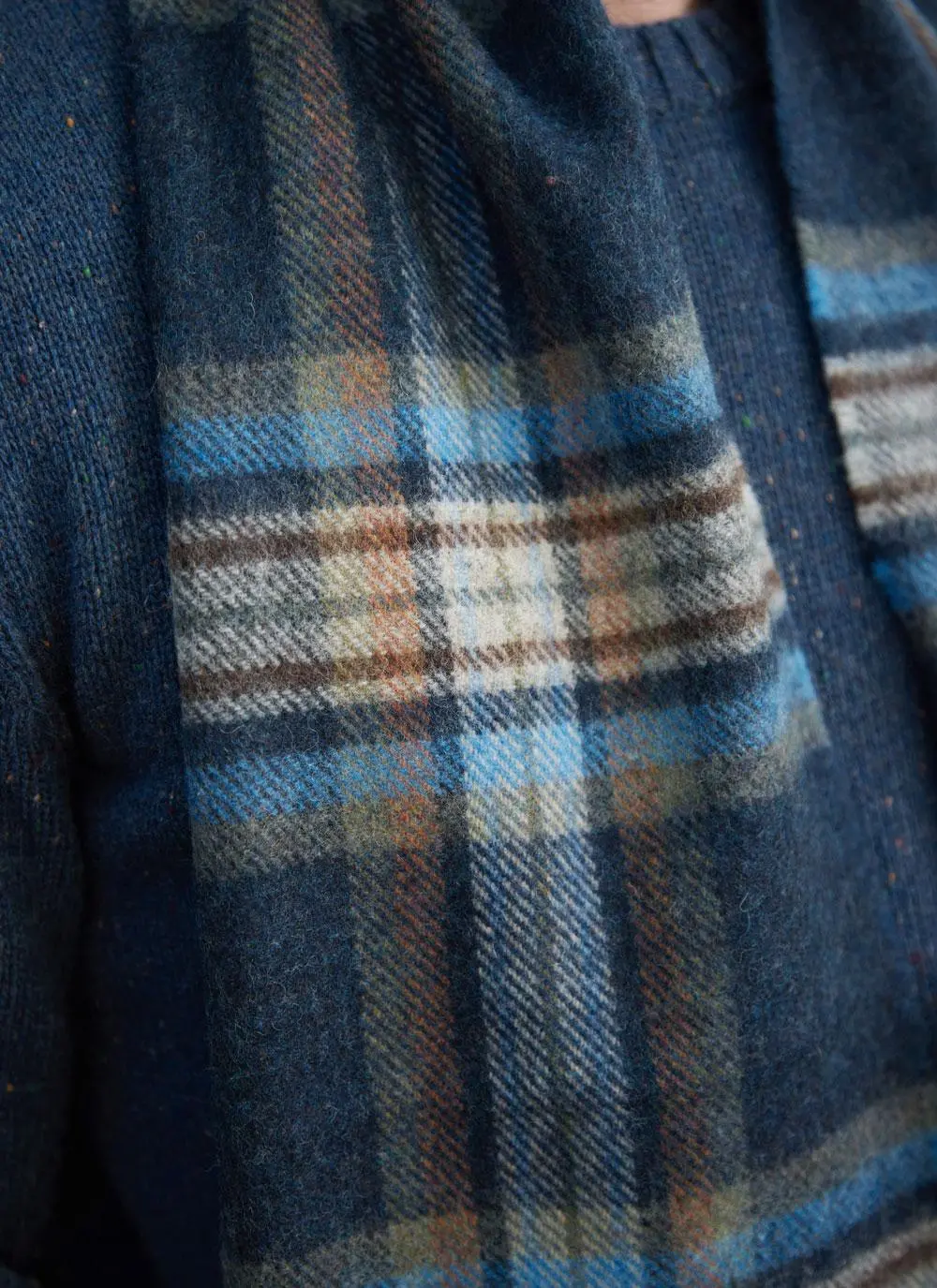 Long Lambswool Fringed Scarf