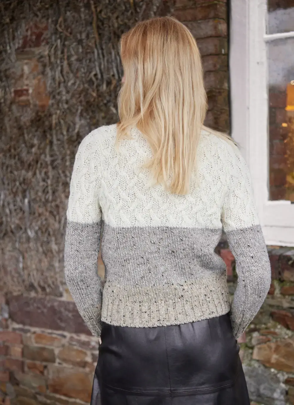 Tri-Band Cable Sweater 
