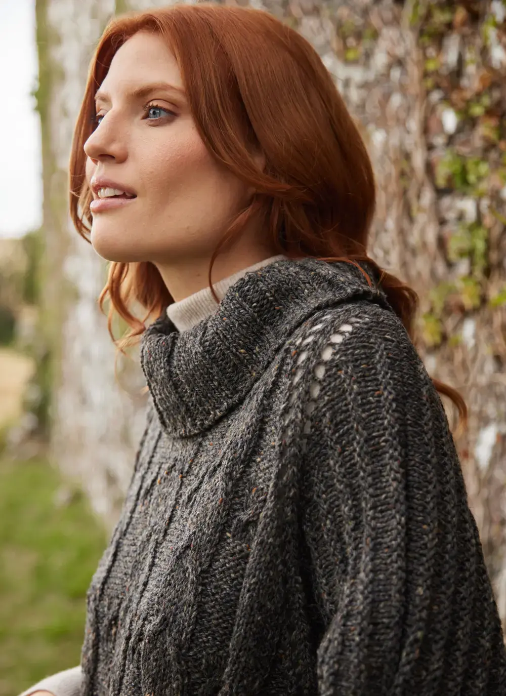 Alpaca Cable Poncho