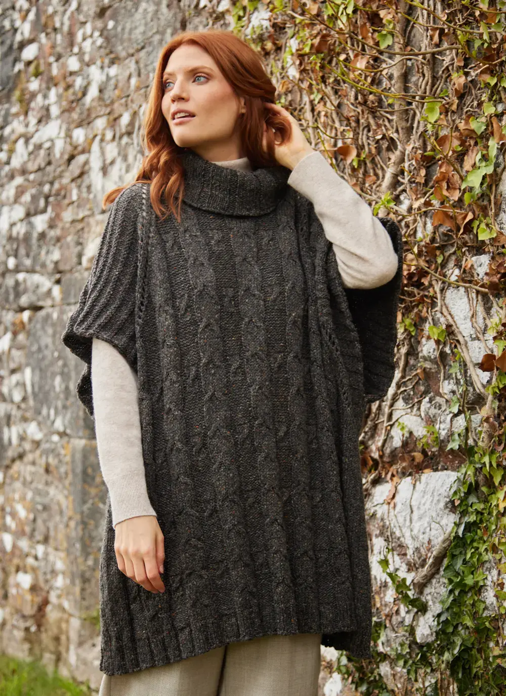 Alpaca Cable Poncho