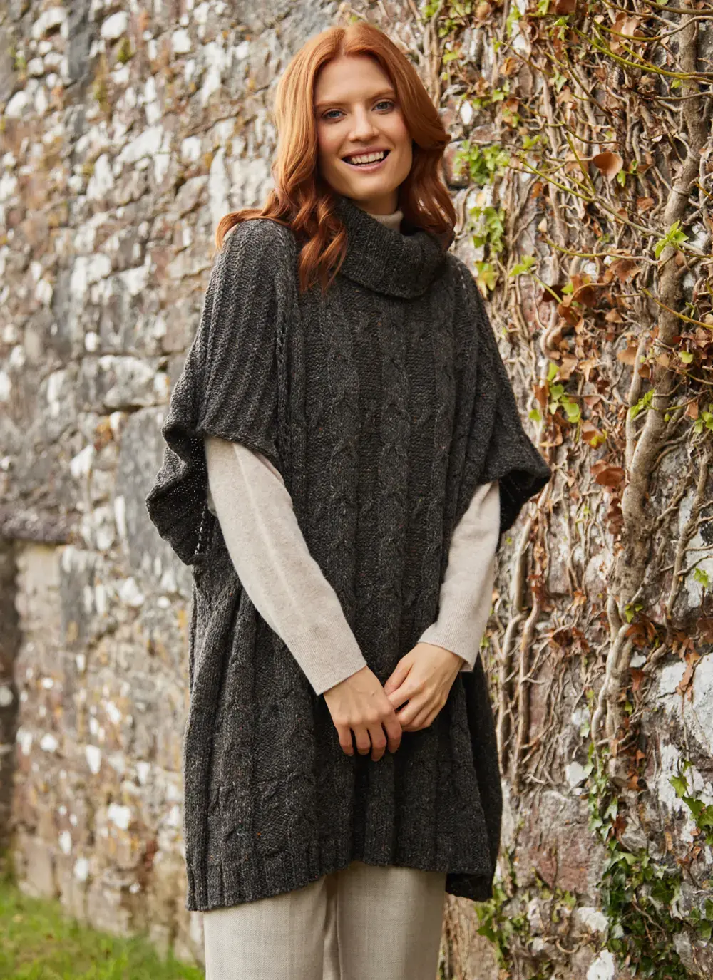 Alpaca Cable Poncho