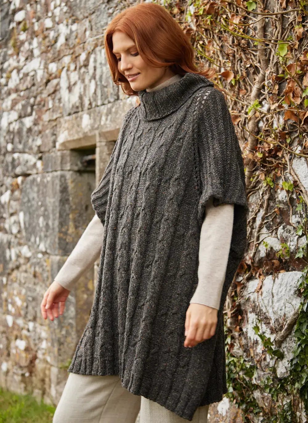 Alpaca Cable Poncho
