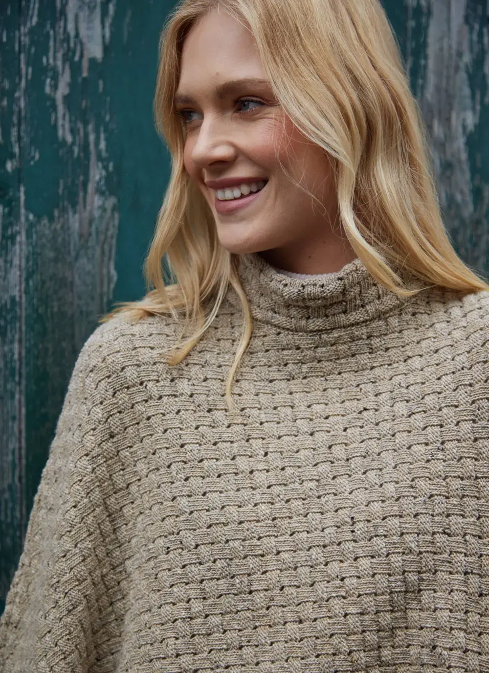 Merino Basketweave Poncho