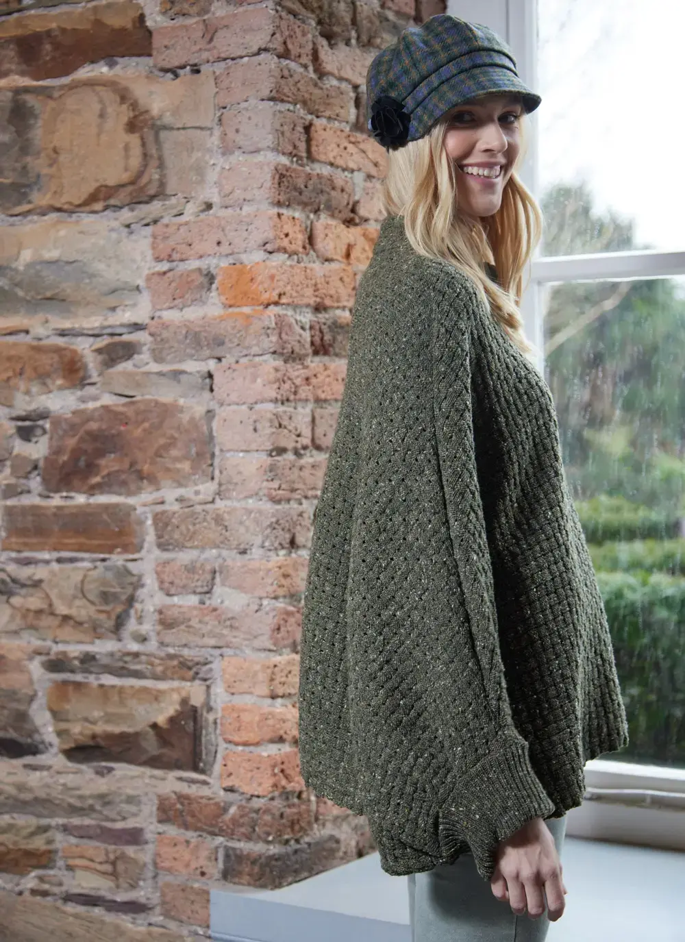 Merino Basketweave Poncho