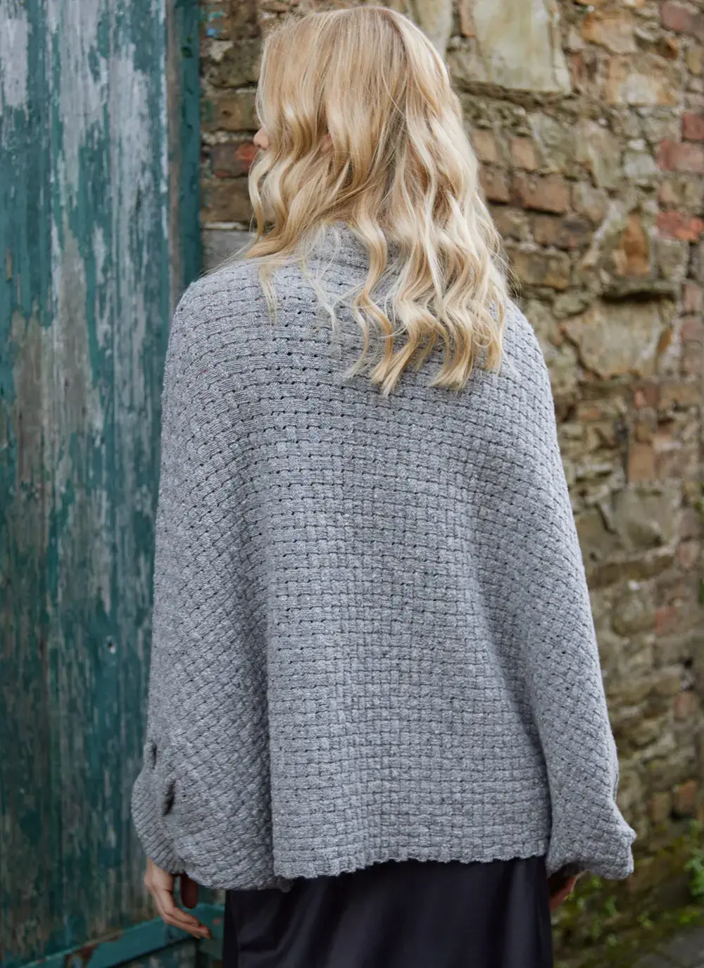Merino Basketweave Poncho