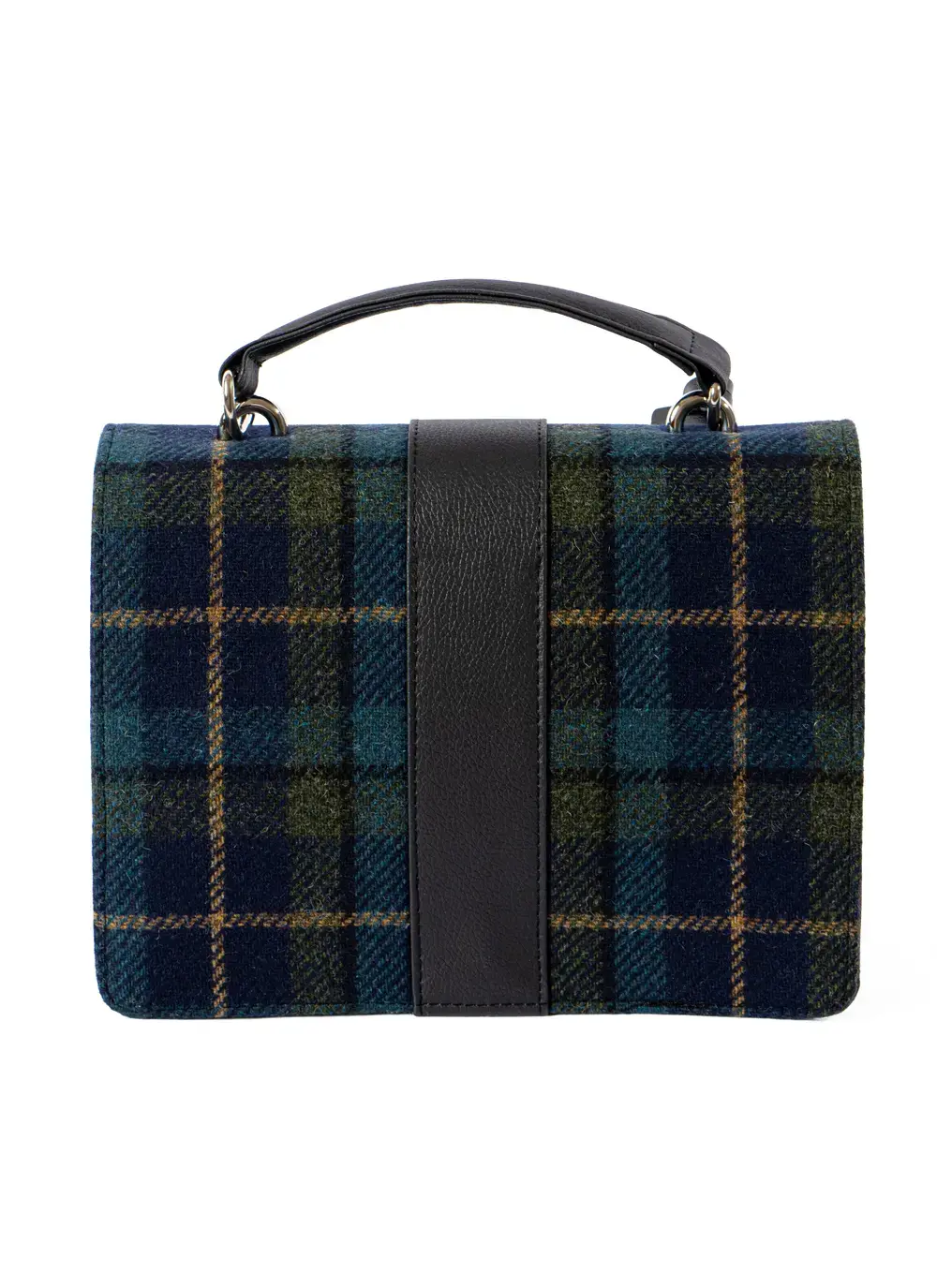 Mucros Fiona Tweed Bag – Navy Green Check Clutch 