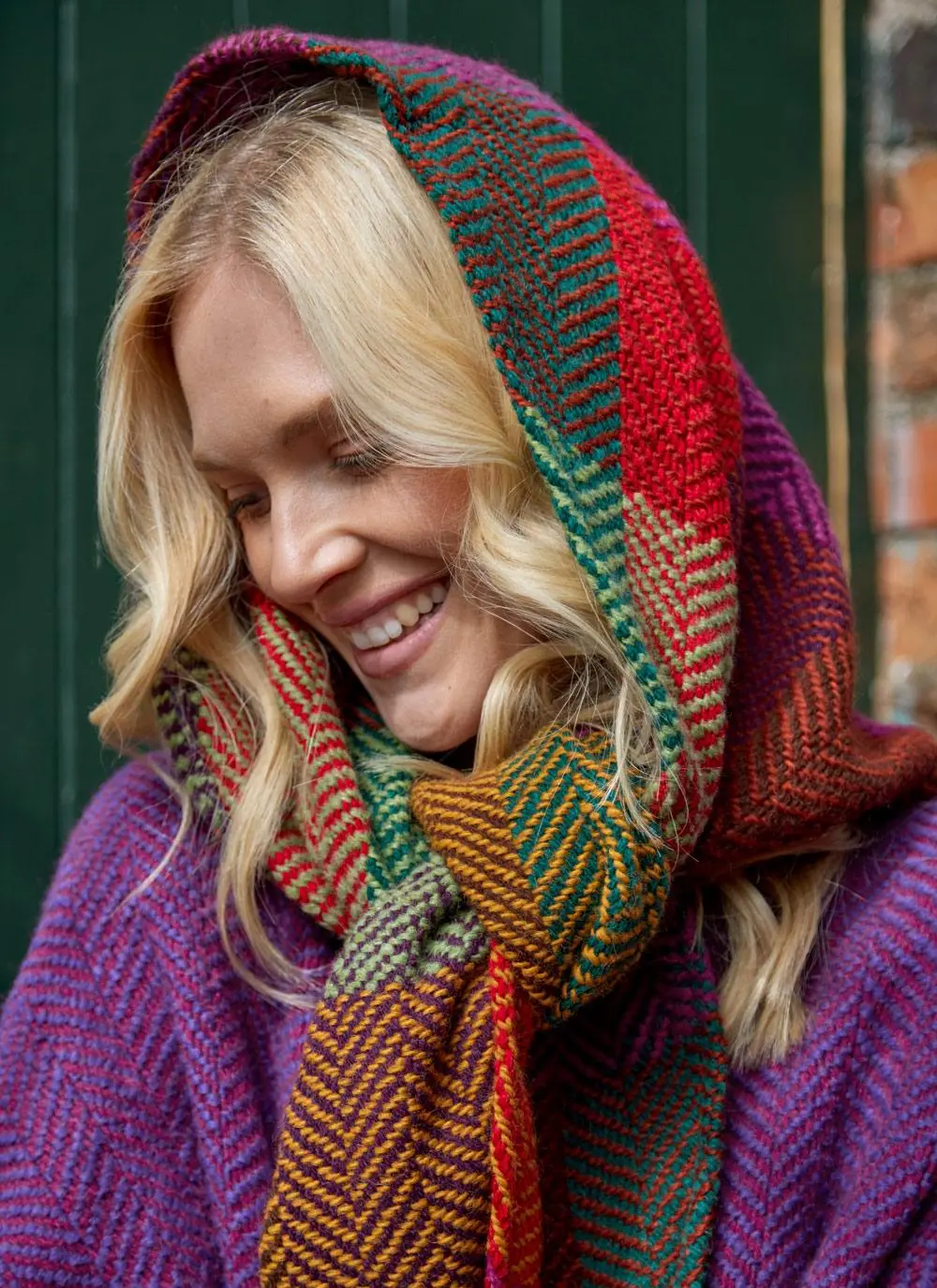 Maeve Killybeg Herringbone Cape with Hood