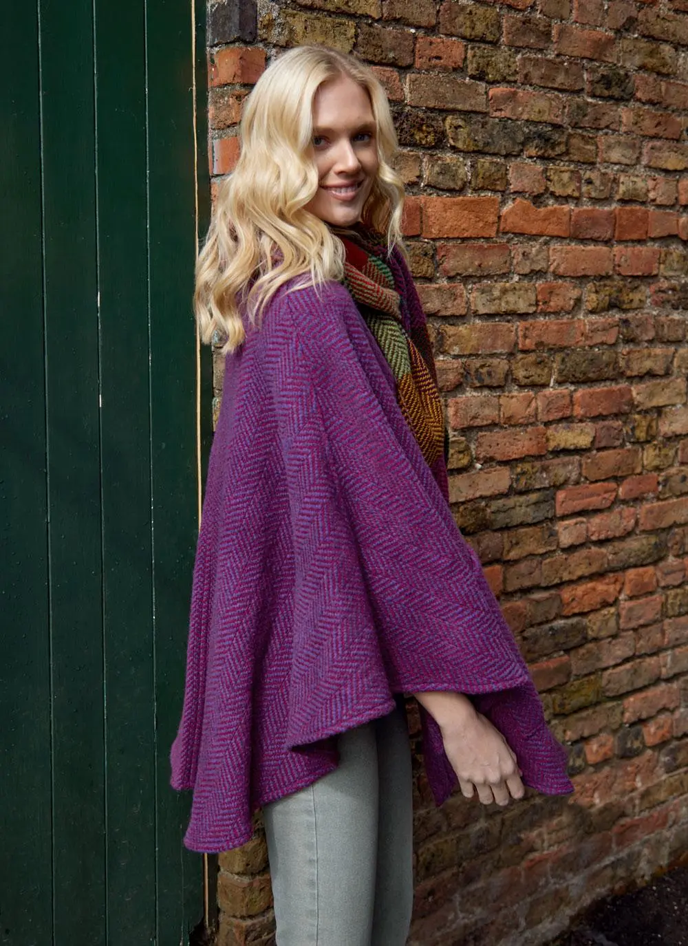 Maeve Killybeg Herringbone Cape with Hood