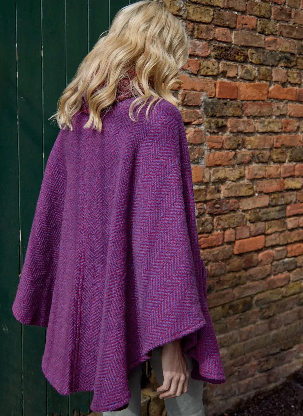 Maeve Killybeg Herringbone Cape with Hood