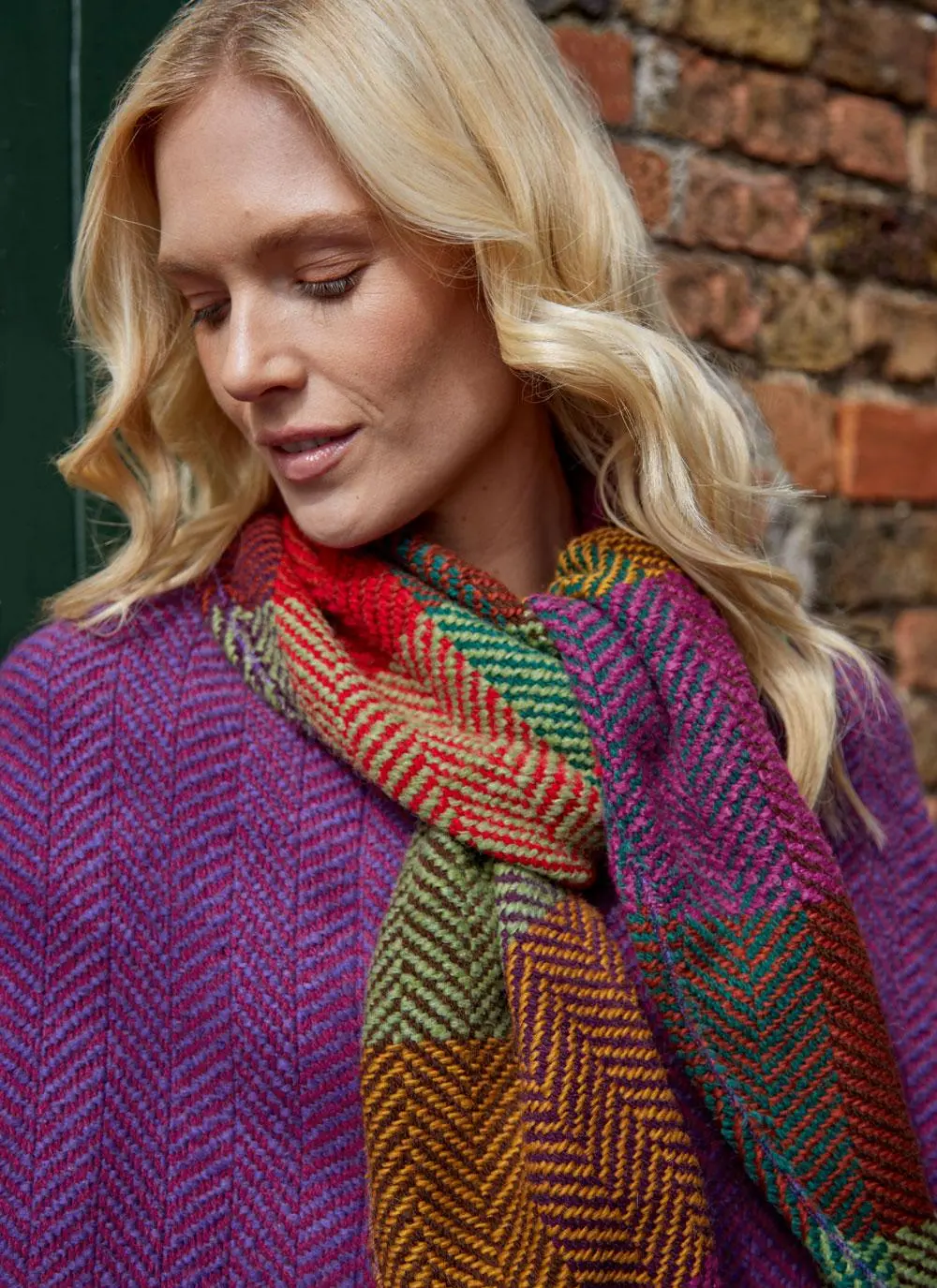 Maeve Killybeg Herringbone Cape with Hood