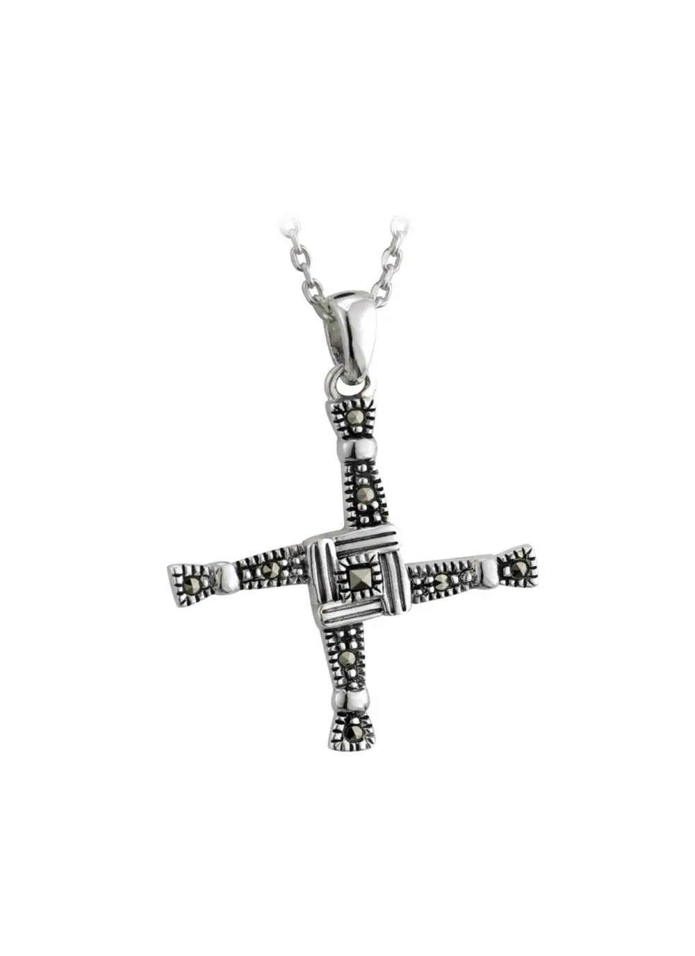 Marcasite Brigid's Cross Pendant