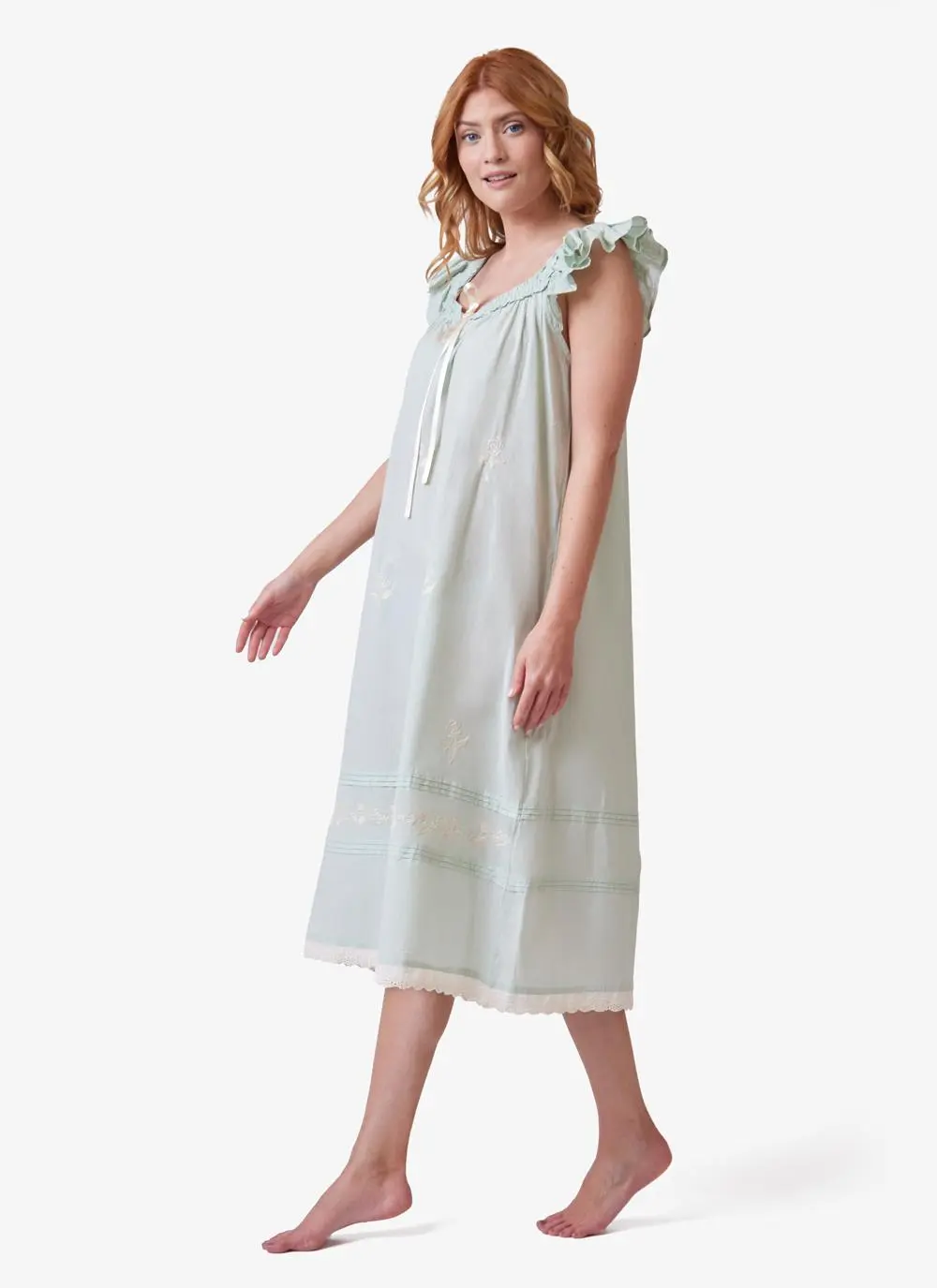 Margo Green Cotton Nightgown