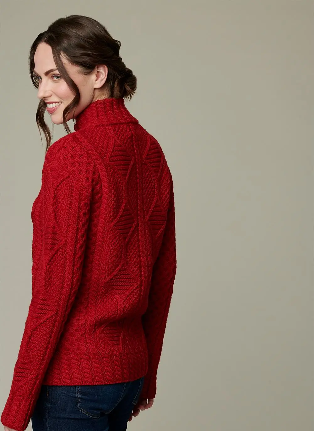 Megan Zip Aran Cardigan