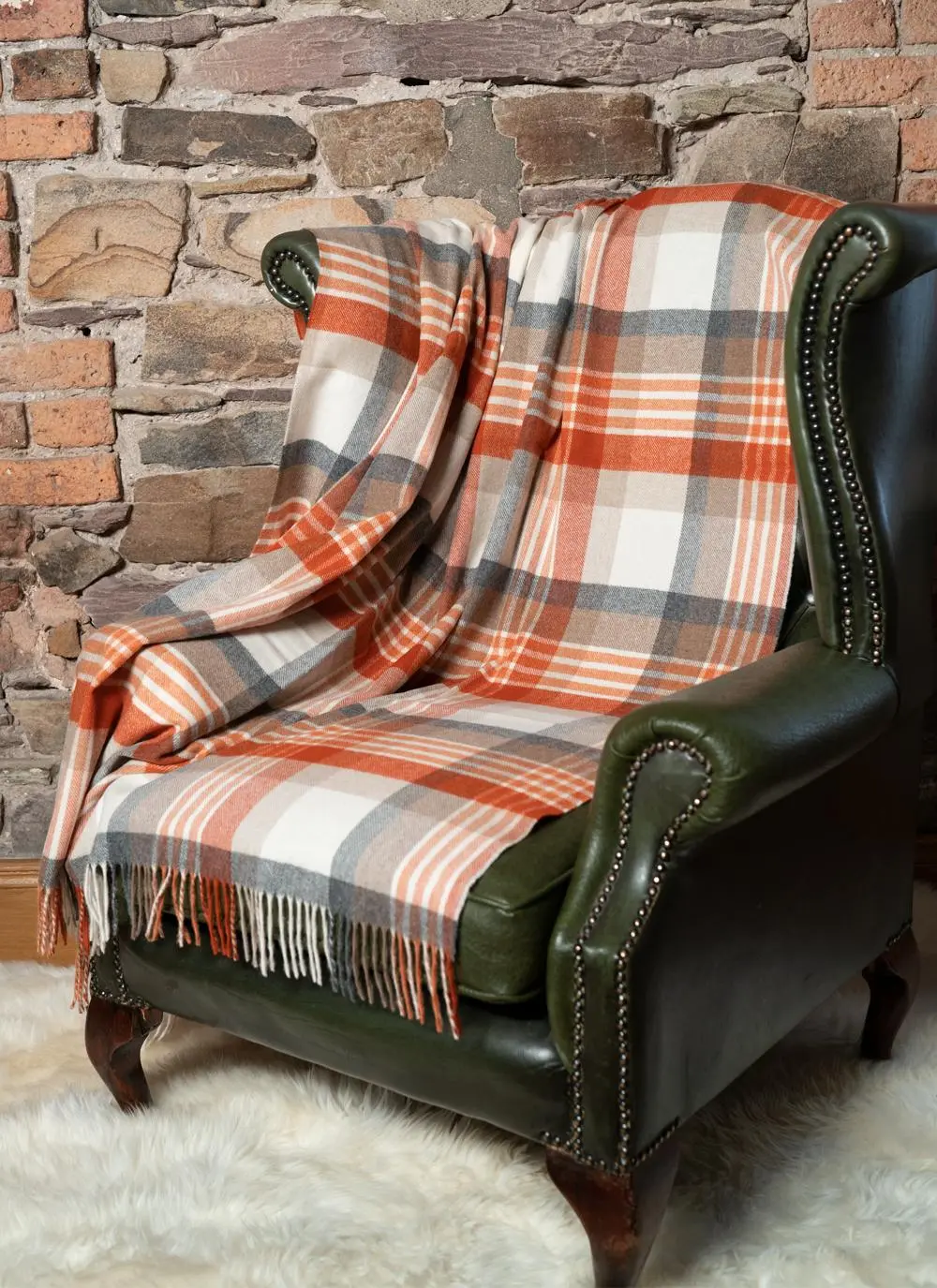 Melbourne Saffron Lambswool Throw